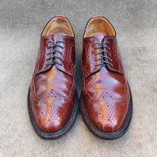 Loake Mens Leather Oxford Brogues Size UK 10.5 Brown Wingtip 803T Lace Up Shoes