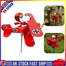 Snoopy Pilot Flying Biplane