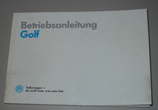 Betriebsanleitung VW Golf II