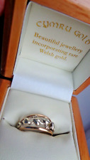 Welsh 9ct Gold Ring Yellow & White Tree Of Life  Cymru Y Metel  hm 2000  size N