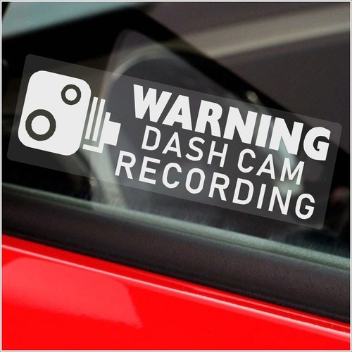 Stickers warning dash cam - warning,