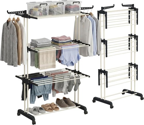 Tier foldable clothes airer - foldable,