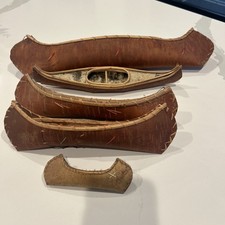 c1950 BIRCH BARK CEDAR CANOE