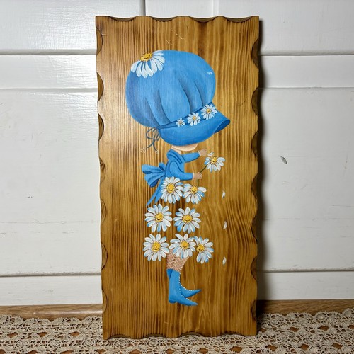Vintage 70s blue daisy - daisy, holly