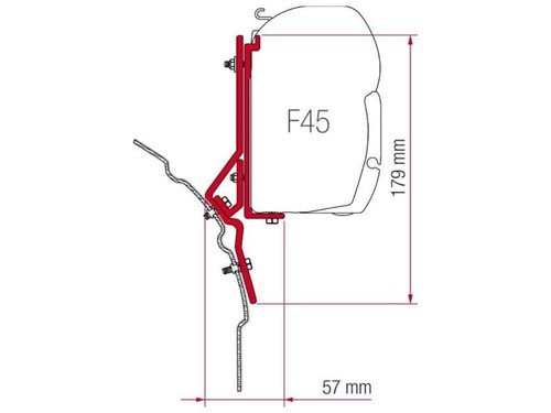 Awning bracket for - t4,