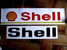 2 STICKERS - SHELL COMPETITION > 1970 to 80: 54 X13 cm and 70 x 18cm - NEW