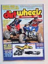 Dirt Wheels February 2006 Magazine Outlander Snowquad Raptor 350 Yamaha YFZ450