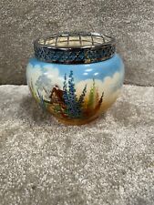 VINTAGE NEWHALL CERAMIC POTTERY ROSE BOWL COTTAGE DESIGN VASE POT POURRI