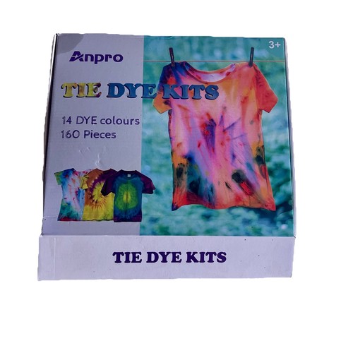 Anpro 160 piece tie dye - 160-piece, tie-dye