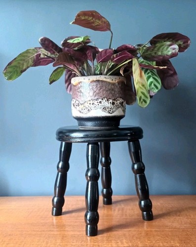 Vintage black enamelled wooden - vintage,