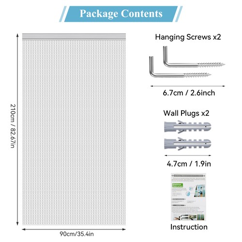214x90cm aluminium door fly - 214x90cm,