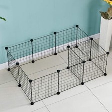 12pcs Metal Panels Puppy Pen Pet Dog Exercise Playpen Rabbit Fence Run Cage DIY
