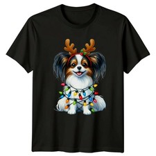 Papillon Dog Christmas Lights