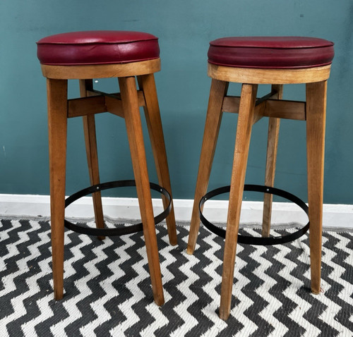 Pair mcm tall beech vinyl - mcm,