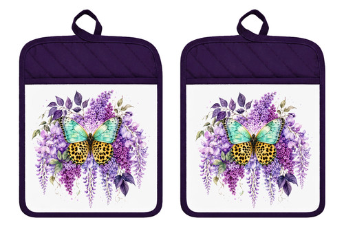 Butterfly lilacs leopard print - butterfly,