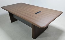 Dining Boardroom Table in American Walnut Melamine Desktop Power 2400mm 240cm