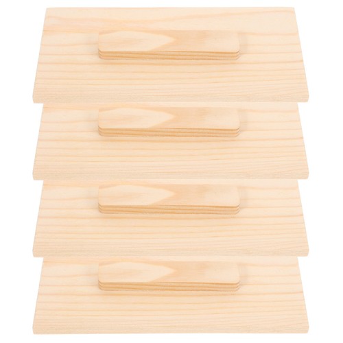 4pcs wooden rectangular - 4pcs,