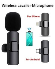 Wireless Lavalier Microphone Clip Mic For iPhone iPad Samsung Recording Vlog