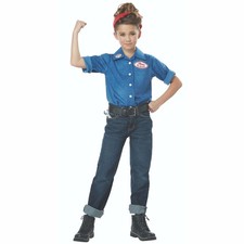 Rosie WW2 Female Workers 1940s Icon Vintage Child Girls Costume