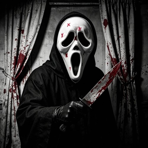 Scream ghost face mask with - ghost,