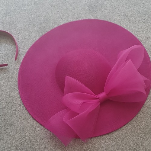 Dark pink large fascinator - dark,