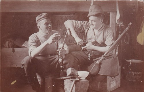 Photo postcard soldiers - postcard, in
