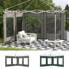 2 Pack Side Panels for 3x3(m) or 3x6m Pop Up Gazebo with Windows