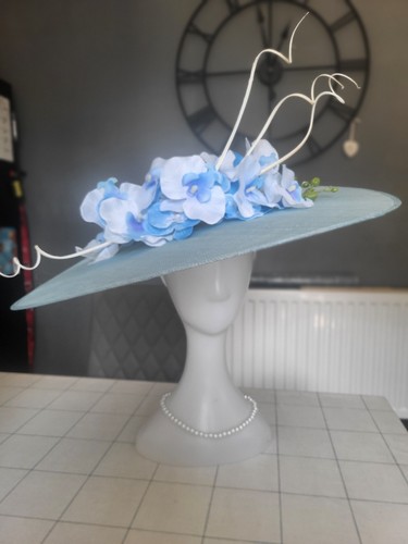 Baby blue sinamay orchid - baby, wide