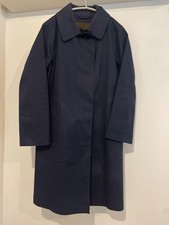 MACKINTOSH Rubberized Coat Navy Blue Women's Size 34 Scotland