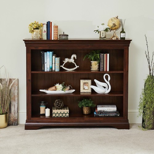 Wide low bookcase - bookcase, french