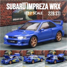 1/32 Subaru Impreza WRX 22B STI JDM Toy Car Model Diecast Metal Vehicle Miniatur