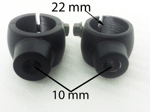 10mm mirror brackets - 10mm, set
