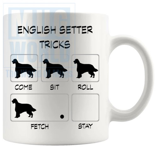 English setter tricks mug - setter,