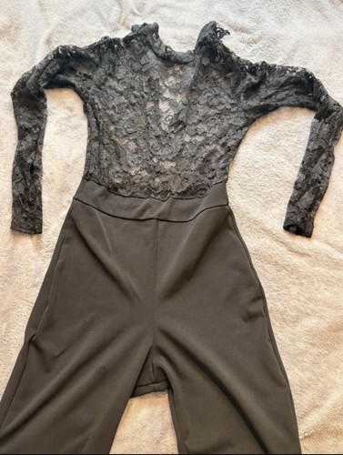Boohoo black lace high - lace,