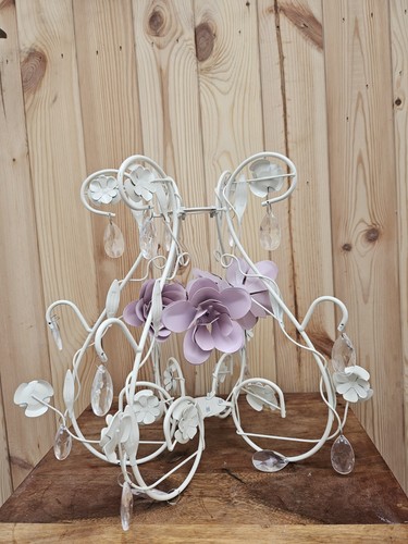 Shabby chic cream metal