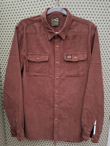 Superdry mens shirt 2xl - superdry, brown