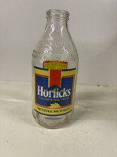 Vintage Collectable Glass Advertising Milk Bottle "Horlicks"