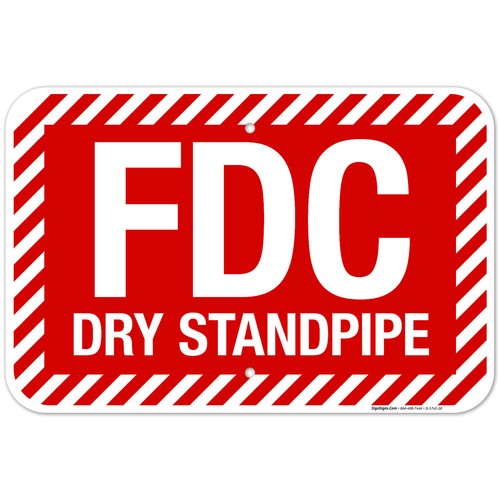 Fdc dry standpipe sign - fdc, sign,