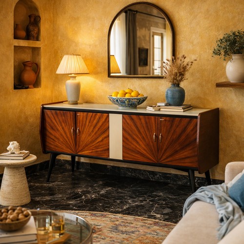 Vintage buffet cabinet exotic - vintage,