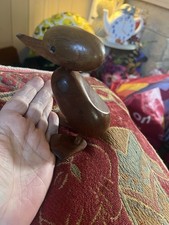 Vintage Wooden Carved Duck