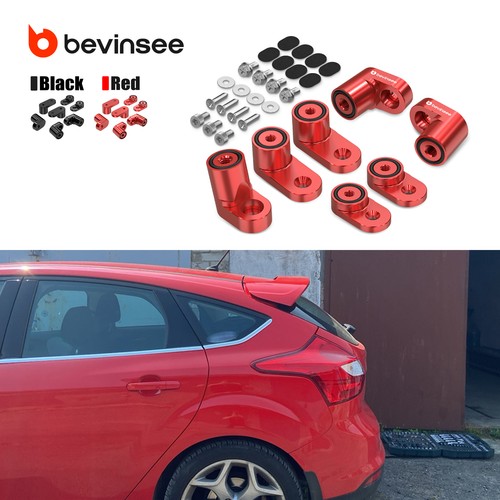 Red rear wing spoiler - red, riser
