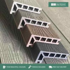 🔥Deep Embossed Composite Decking Step Edges 3.66m inc Fixings & Delivery🔥