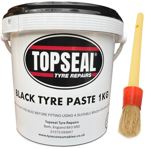 Black tyre bead paste brush - tyre,