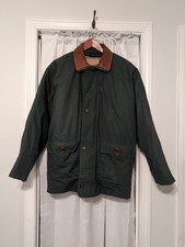 Gant Double Decker Goose Down Jacket w/ Leather Collar - Forest Green-Size M