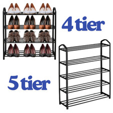 4/5 Tier Shoe Storage Rack Footwear Stand Shelf Hallway Entryway Organiser Unit