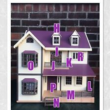 Sylvanian families Oakwood Manor Purple Roof House Spares Railings Ladder Steps 