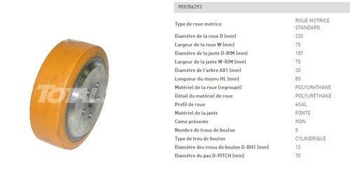 Drive wheel hyster 230 - hyster,