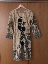 BEIGE & BLACK EMBROIDERED