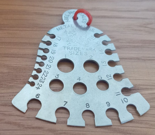 Vintage knitting needle sizer - vintage,