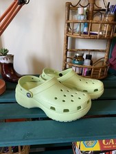 Neon Lime Green Platform Crocs